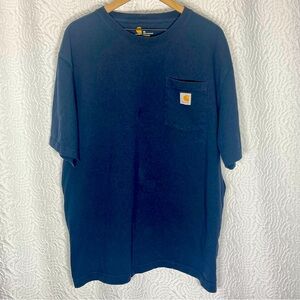 CARHARTT Navy Original Fit Pocket Tee